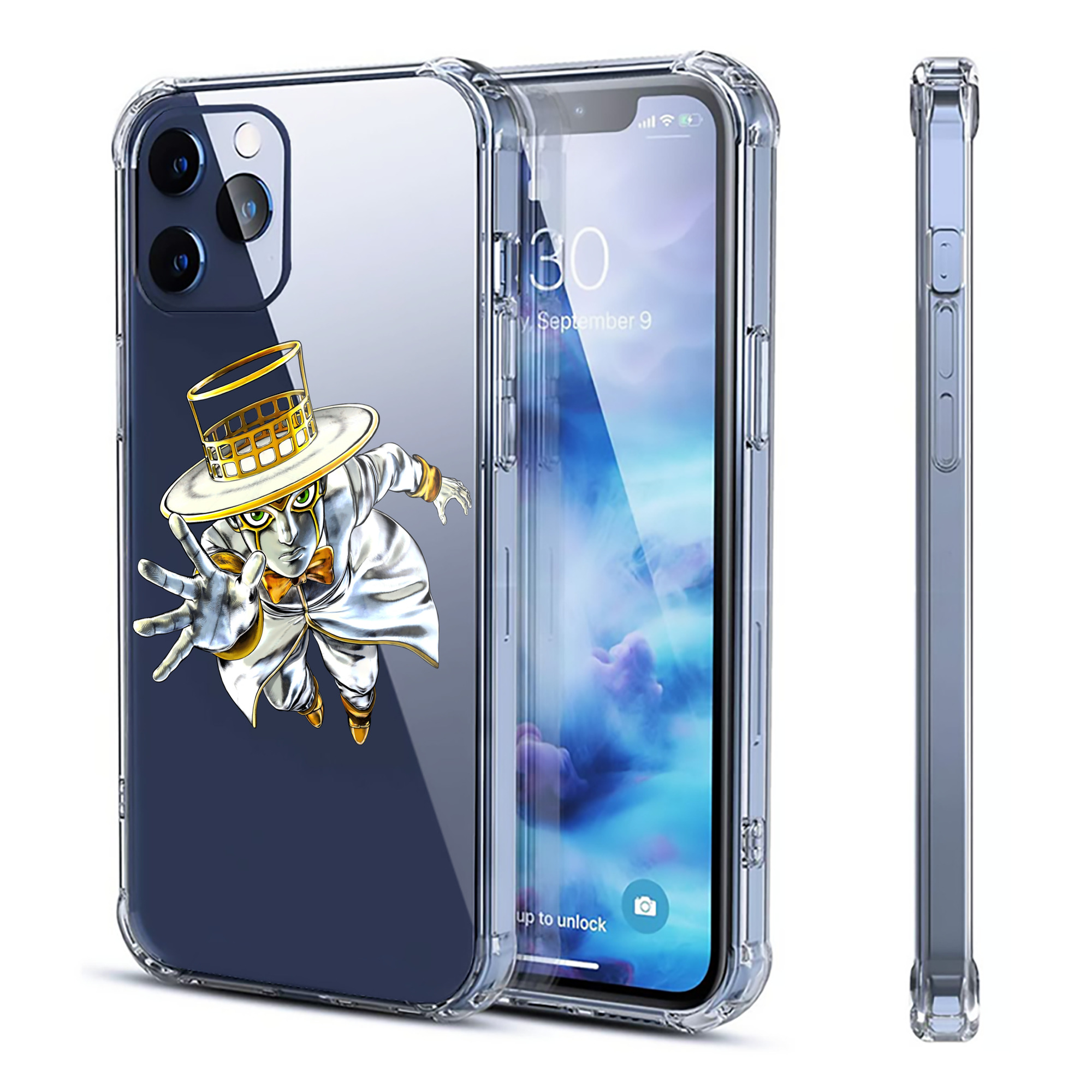 （画像用） ジョジョの奇妙な冒険 岸辺 露伴（きしべ ろはん） JoJo's Bizarre Adventure Rohan Kishibe 【iPhone 12シリーズ対応】透明スマホケース（クリアソフトケース）